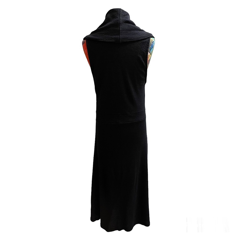 Michael Stars Cowl Neck Black Sleeveless Knit Dress - Picture 2 of 7